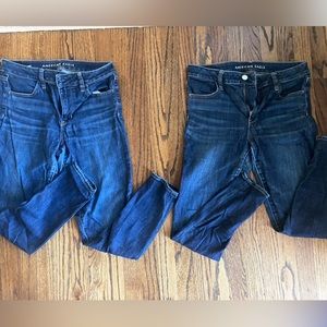 American Eagle Women’s High Rise Jeggings size 10 regular - 2 pairs.
